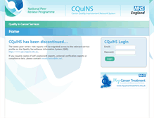 Tablet Screenshot of cquins.nhs.uk